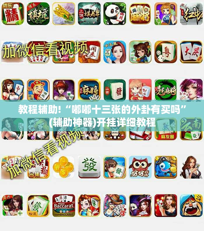 教程辅助!“嘟嘟十三张的外卦有买吗	”(辅助神器)开挂详细教程