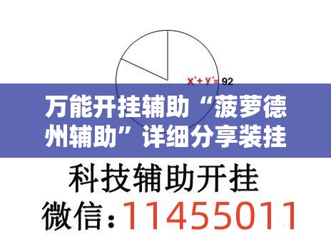 万能开挂辅助“菠萝德州辅助”详细分享装挂步骤