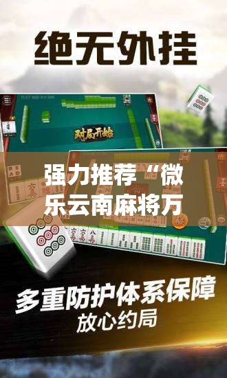 强力推荐“微乐云南麻将万能开挂器	”(辅助神器)开挂详细教程