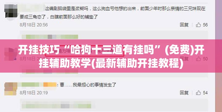 开挂技巧“哈狗十三道有挂吗”(免费)开挂辅助教学(最新辅助开挂教程)
