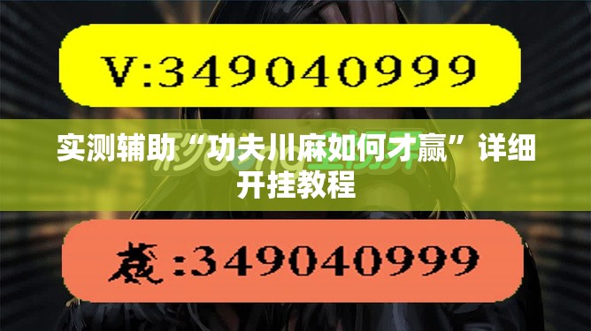 实测辅助“功夫川麻如何才赢	”详细开挂教程