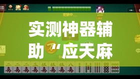 实测神器辅助“应天麻将可以开挂吗”(透视)其实确实有挂