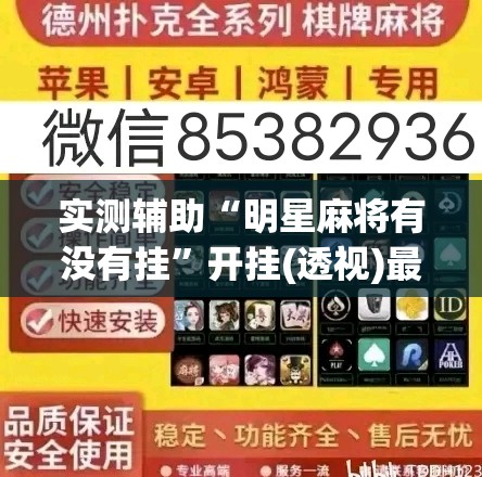 实测辅助“明星麻将有没有挂”开挂(透视)最新辅助详细