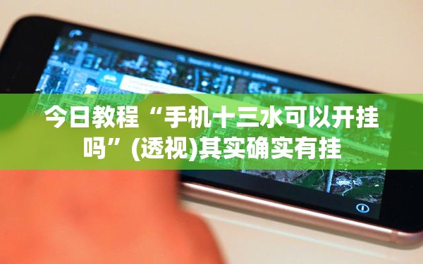 今日教程“手机十三水可以开挂吗	”(透视)其实确实有挂