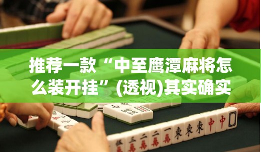推荐一款“中至鹰潭麻将怎么装开挂”(透视)其实确实有挂