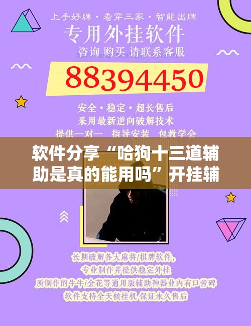 软件分享“哈狗十三道辅助是真的能用吗”开挂辅助脚本+详细开挂安装教程