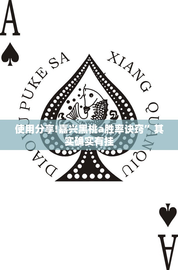 使用分享!嘉兴黑桃a胜率诀窍	”其实确实有挂