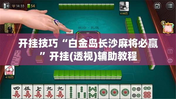 开挂技巧“白金岛长沙麻将必赢”开挂(透视)辅助教程
