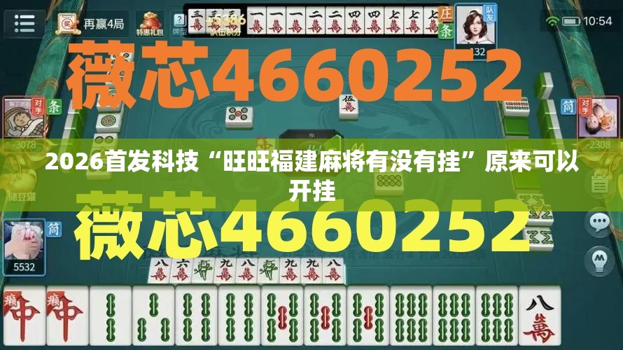2026首发科技“旺旺福建麻将有没有挂”原来可以开挂