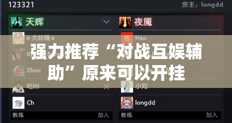强力推荐“对战互娱辅助”原来可以开挂