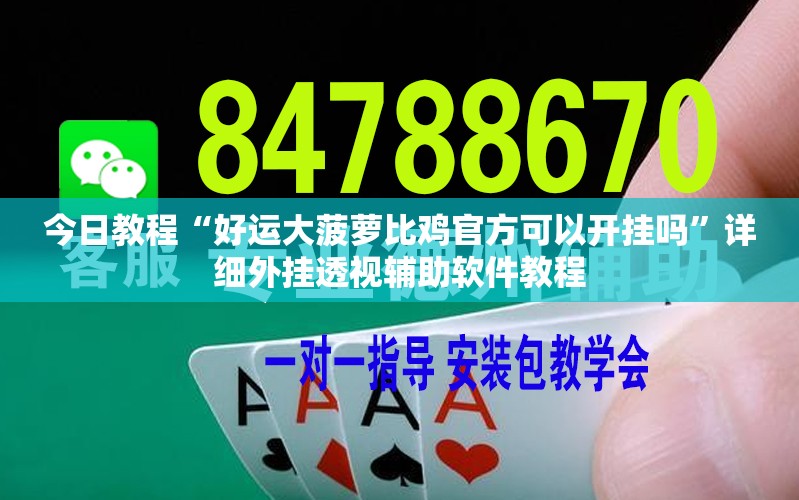 今日教程“好运大菠萝比鸡官方可以开挂吗”详细外挂透视辅助软件教程