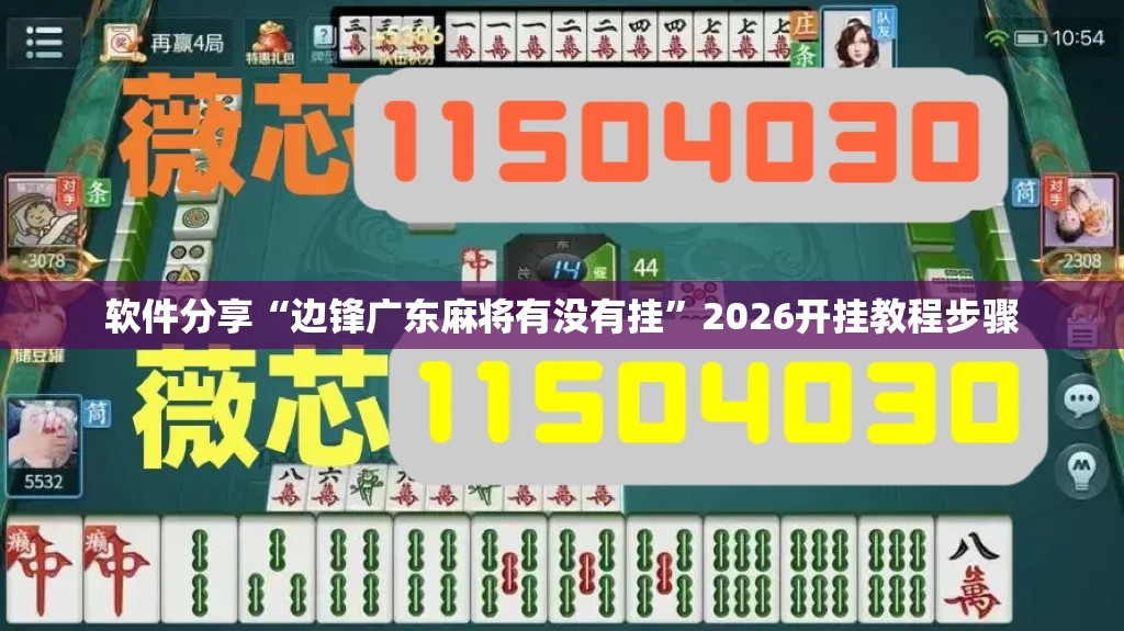 软件分享“边锋广东麻将有没有挂”2026开挂教程步骤