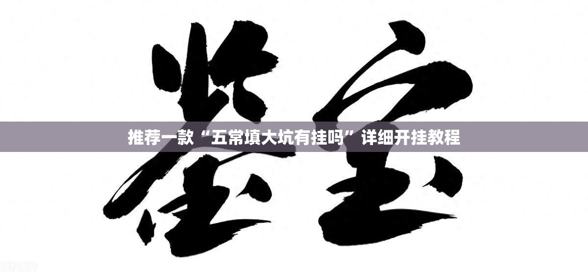 推荐一款“五常填大坑有挂吗”详细开挂教程