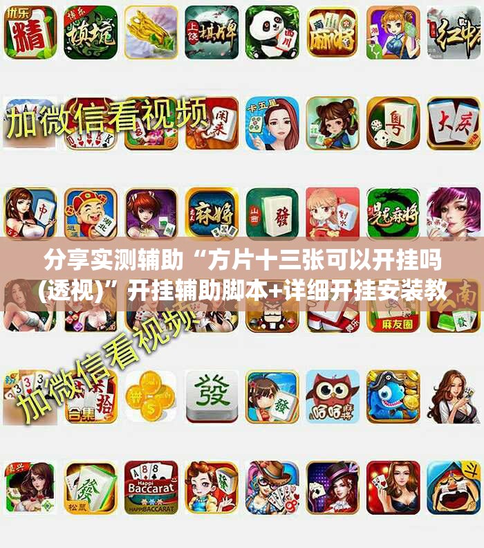 分享实测辅助“方片十三张可以开挂吗(透视)	”开挂辅助脚本+详细开挂安装教程