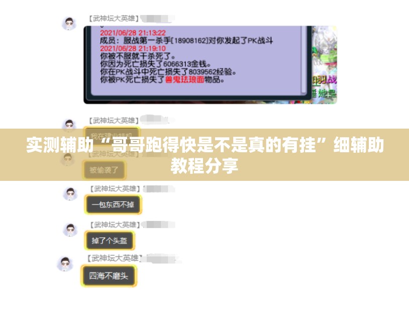 实测辅助“哥哥跑得快是不是真的有挂”细辅助教程分享