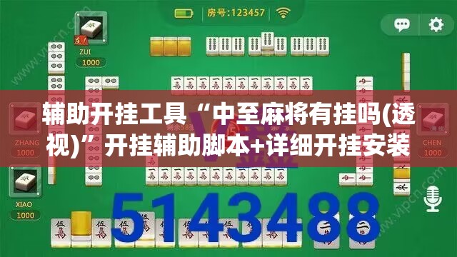 辅助开挂工具“中至麻将有挂吗(透视)	”开挂辅助脚本+详细开挂安装教程