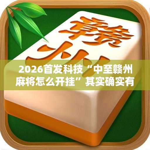 2026首发科技“中至赣州麻将怎么开挂”其实确实有挂