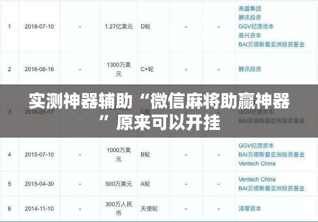 实测神器辅助“微信麻将助赢神器”原来可以开挂