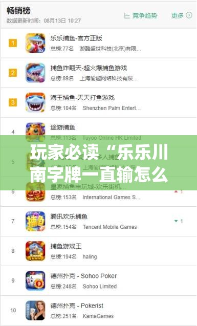玩家必读“乐乐川南字牌一直输怎么回事”开挂(透视)辅助神器