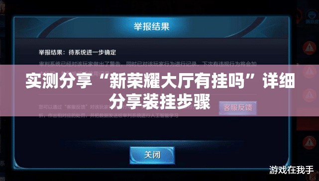 实测分享“新荣耀大厅有挂吗”详细分享装挂步骤