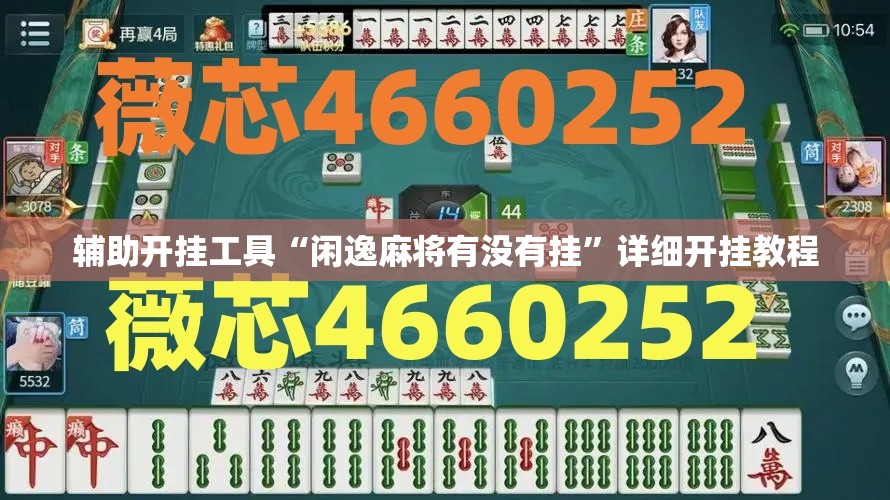 辅助开挂工具“闲逸麻将有没有挂	”详细开挂教程