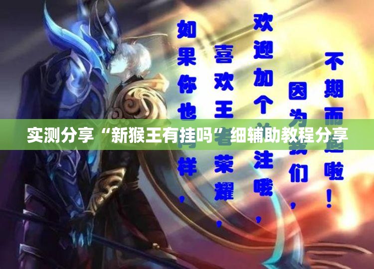 实测分享“新猴王有挂吗”细辅助教程分享