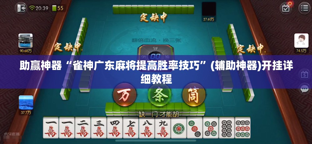 助赢神器“雀神广东麻将提高胜率技巧	”(辅助神器)开挂详细教程