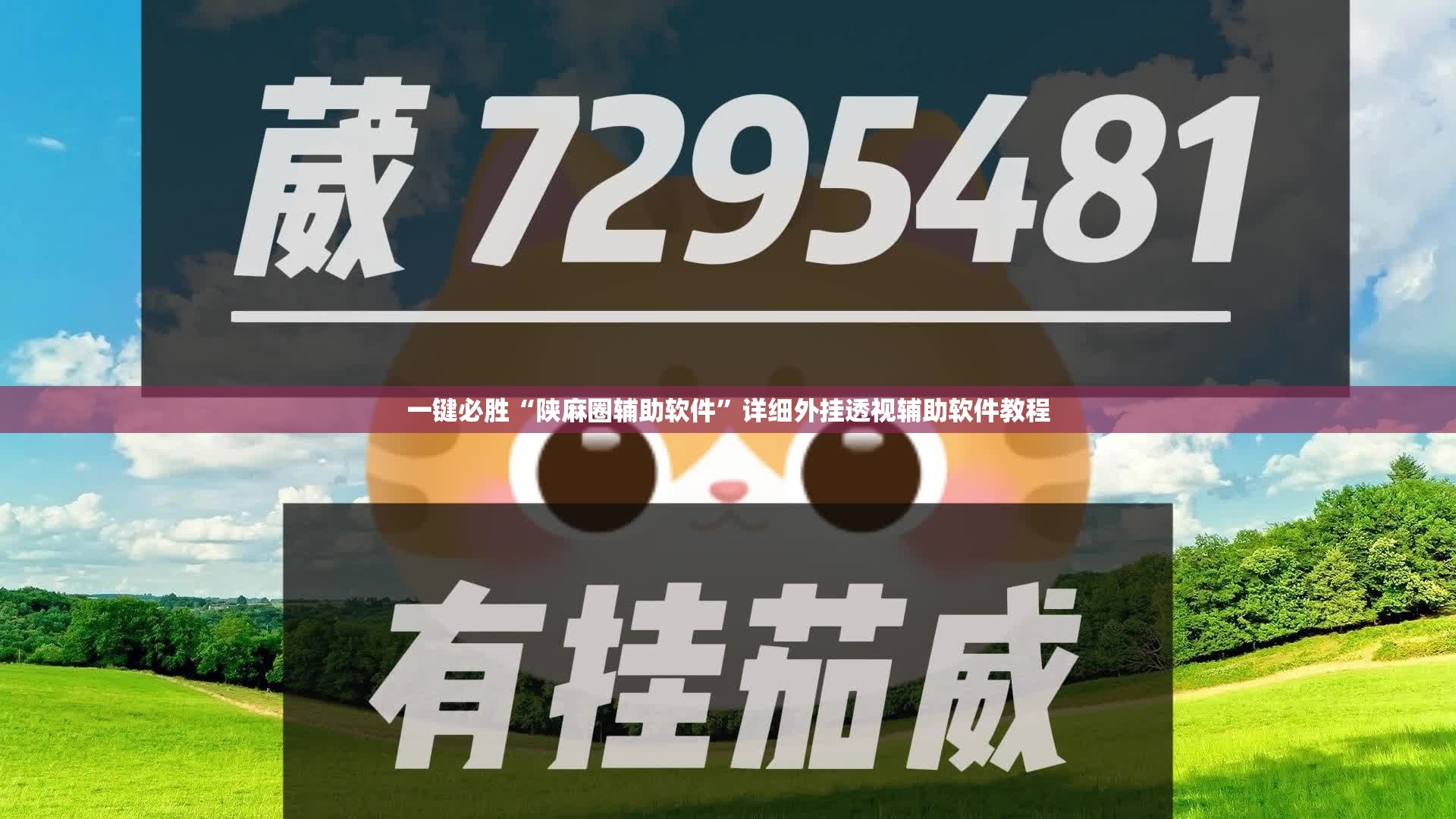 一键必胜“陕麻圈辅助软件”详细外挂透视辅助软件教程