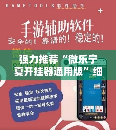 强力推荐“微乐宁夏开挂器通用版”细辅助教程分享