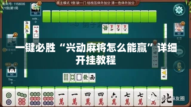 一键必胜“兴动麻将怎么能赢”详细开挂教程