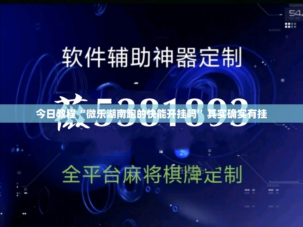 今日教程“微乐湖南跑的快能开挂吗	”其实确实有挂