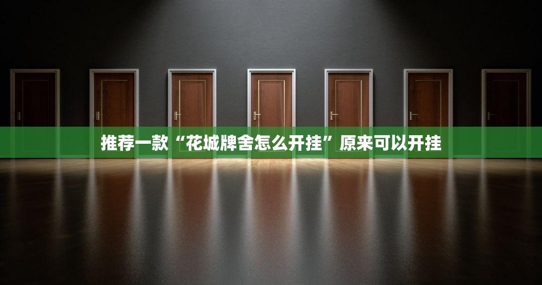 推荐一款“花城牌舍怎么开挂”原来可以开挂