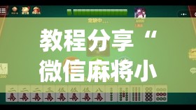 教程分享“微信麻将小程序可以开挂吗”(透视挂)辅助下载教程