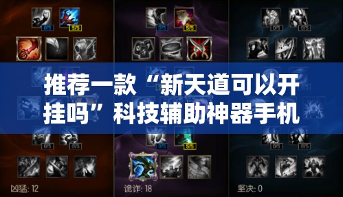 推荐一款“新天道可以开挂吗”科技辅助神器手机版