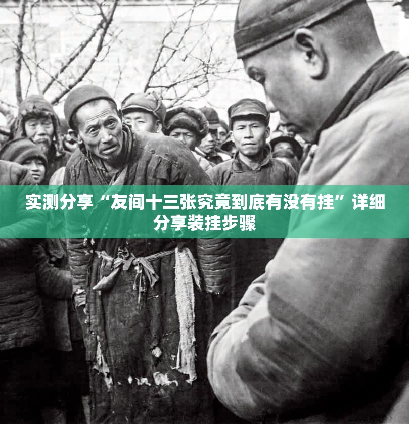 实测分享“友间十三张究竟到底有没有挂”详细分享装挂步骤