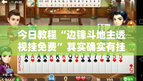 今日教程“边锋斗地主透视挂免费”其实确实有挂