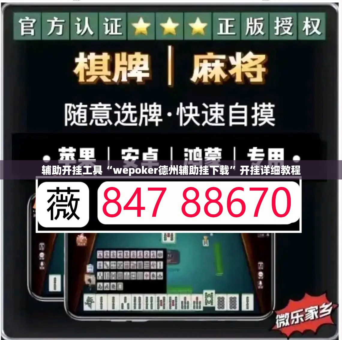 辅助开挂工具“wepoker德州辅助挂下载”开挂详细教程