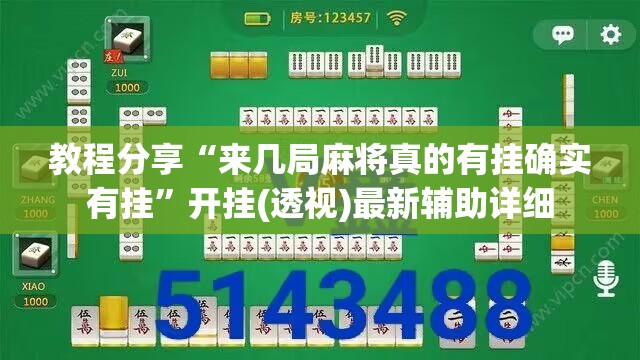 教程分享“来几局麻将真的有挂确实有挂	”开挂(透视)最新辅助详细
