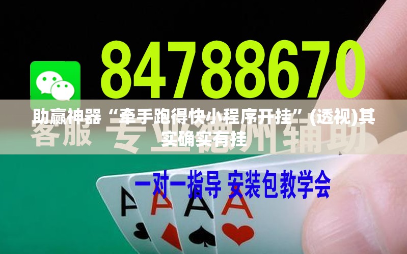 助赢神器“牵手跑得快小程序开挂	”(透视)其实确实有挂