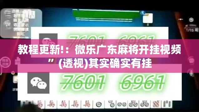 教程更新!：微乐广东麻将开挂视频”(透视)其实确实有挂