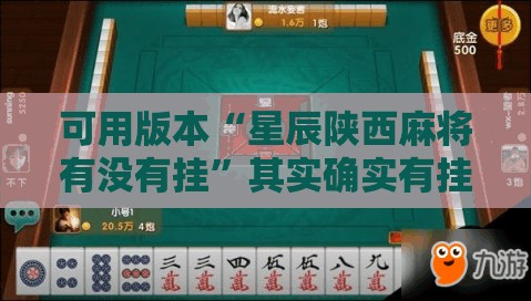 可用版本“星辰陕西麻将有没有挂”其实确实有挂