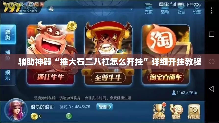 辅助神器“推大石二八杠怎么开挂”详细开挂教程