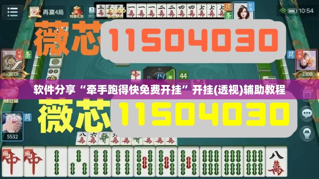 软件分享“牵手跑得快免费开挂”开挂(透视)辅助教程