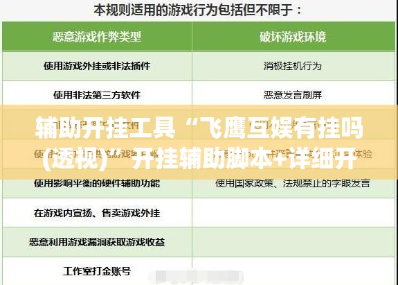辅助开挂工具“飞鹰互娱有挂吗(透视)”开挂辅助脚本+详细开挂安装教程