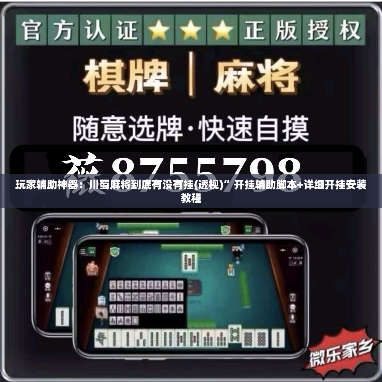 玩家辅助神器：川蜀麻将到底有没有挂(透视)”开挂辅助脚本+详细开挂安装教程