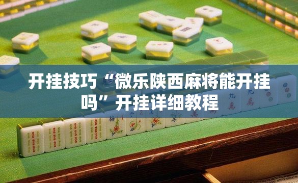 开挂技巧“微乐陕西麻将能开挂吗	”开挂详细教程