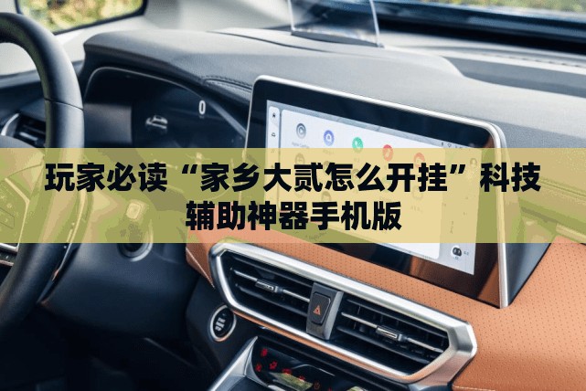 玩家必读“家乡大贰怎么开挂”科技辅助神器手机版