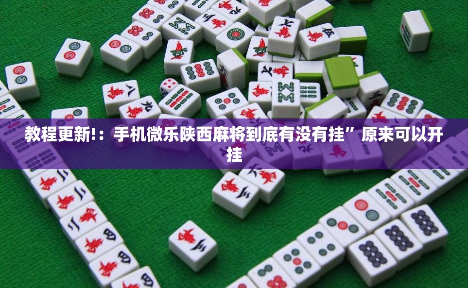教程更新!：手机微乐陕西麻将到底有没有挂”原来可以开挂