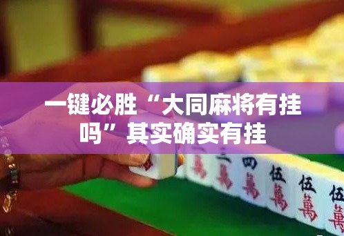 一键必胜“大同麻将有挂吗	”其实确实有挂