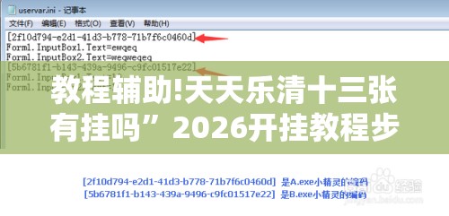 教程辅助!天天乐清十三张有挂吗”2026开挂教程步骤